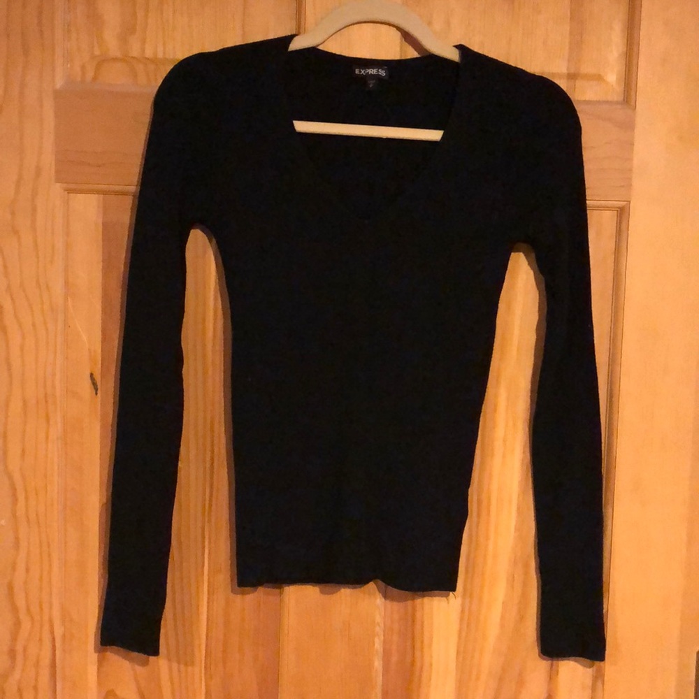 Black V-Neck Sweater